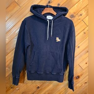 MAISON KITSUNE Dark Blue Hoodie Size Small